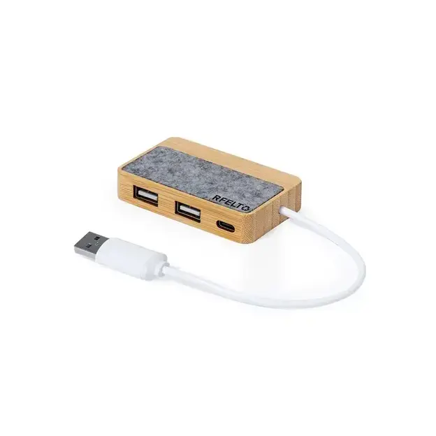 USB Hub Barney - grau personalisierte Geschenke , 2 image