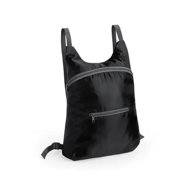 Faltbarer Rucksack Mathis - schwarz, Farbe: schwarz personalisierte Geschenke 