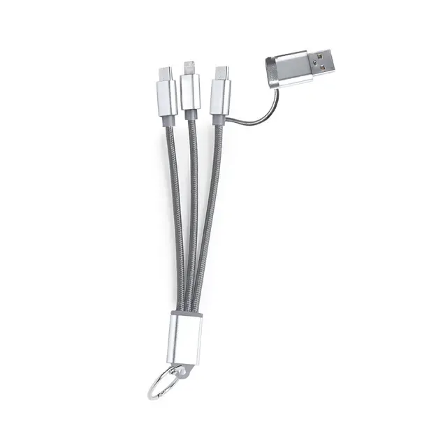 Ladegerätkabel Frecles - silber, Farbe: silber personalisierte Geschenke 