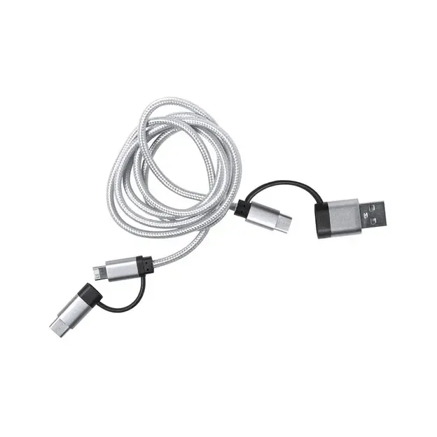 Ladegerätkabel Trentex - silber, Farbe: silber personalisierte Geschenke 