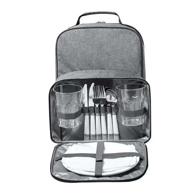 Picnic Kühltasche Rucksack Kazor - grau, Farbe: grau personalisierte Geschenke 