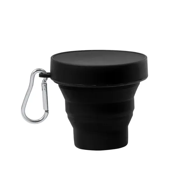 Faltbarer Trinkbecher Klimt - schwarz, Farbe: schwarz personalisierte Geschenke 