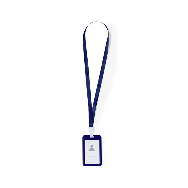 Namensschild Schlüsselband Fleck - navy blau, Farbe: navy blau personalisierte Geschenke 