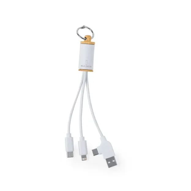 Ladegerätkabel Poskin - weiß, Farbe: weiß personalisierte Geschenke 