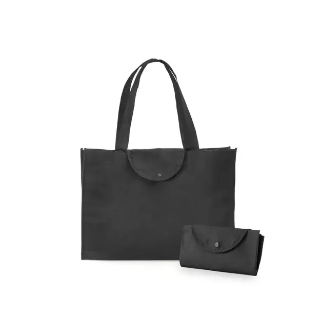 Faltbare Tasche Austen - schwarz, Farbe: schwarz personalisierte Geschenke , 10 image