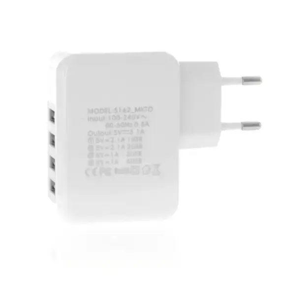 USB Ladegerät Gregor - weiß, Farbe: weiß personalisierte Geschenke , 3 image