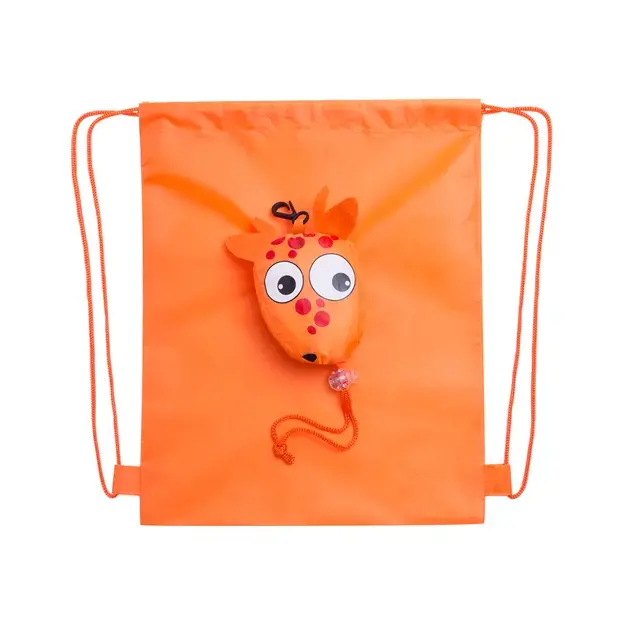 Faltbarer Rucksack Kissa - orange, Farbe: orange personalisierte Geschenke , 6 image