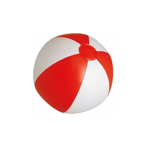 Strandball Portobello - weiß - rot, Farbe: weiß - rot personalisierte Geschenke , 3 image