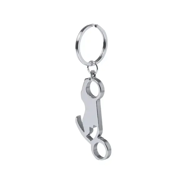 Schlüsselanhänger Flaschenöffner Blicher - silber