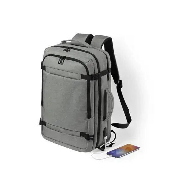Dokumententasche Rucksack Sulkan - grau, Farbe: grau personalisierte Geschenke , 10 image