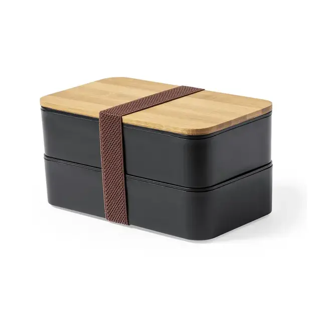 Lunch Box Bawar - schwarz, Farbe: schwarz personalisierte Geschenke , 4 image