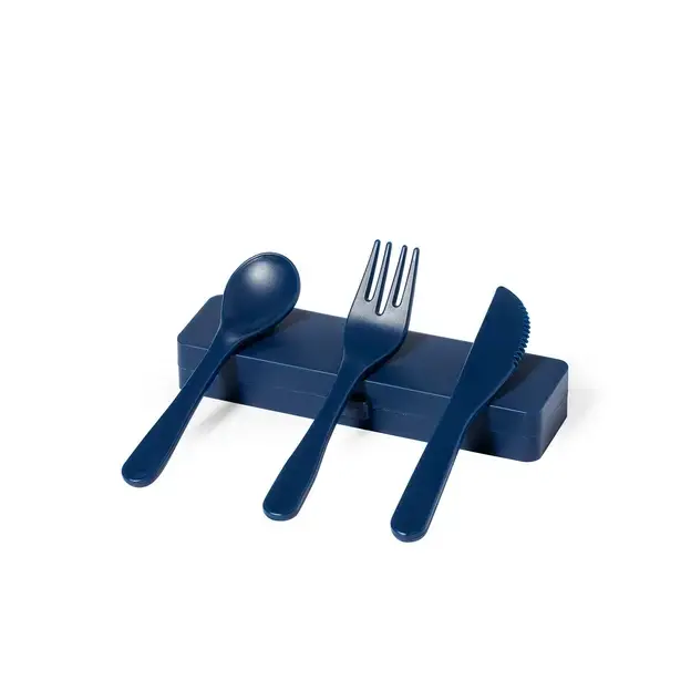 Besteckset Florax - navy blau, Farbe: navy blau personalisierte Geschenke , 2 image