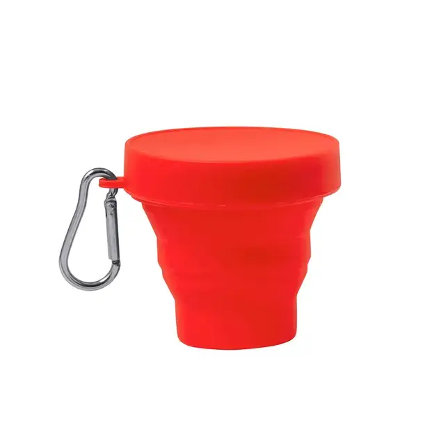 Faltbarer Trinkbecher Klimt - rot, Farbe: rot personalisierte Geschenke , 4 image