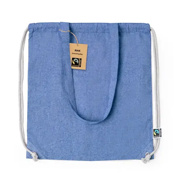 Rucksack Tasche Riak Fairtrade - blau, Farbe: blau personalisierte Geschenke , 8 image