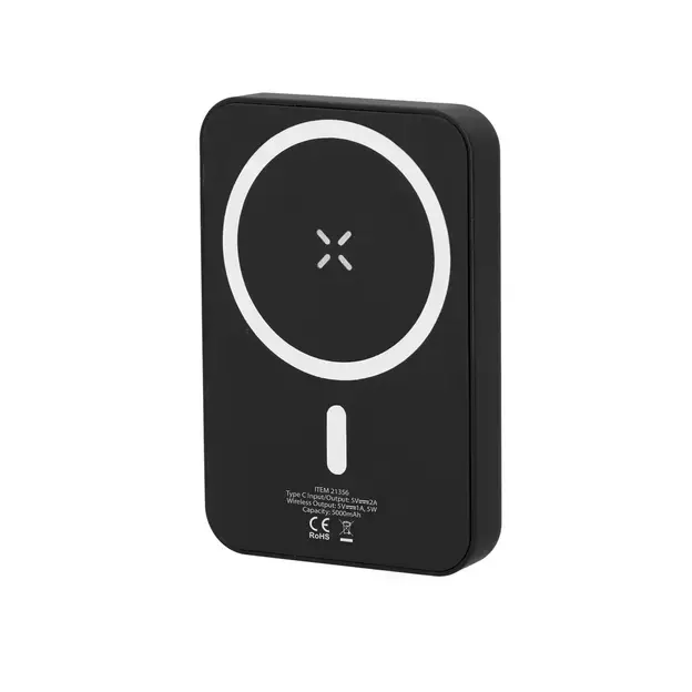 Power Bank Tudelak - schwarz, Farbe: schwarz personalisierte Geschenke , 6 image