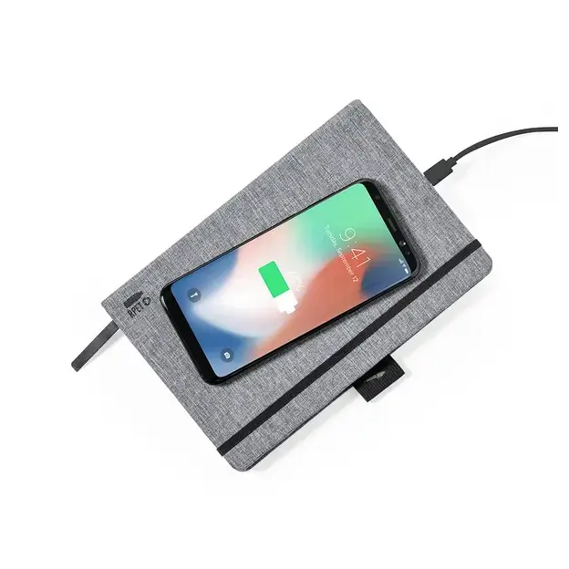 Ladegerät Notizblock Bein - grau, Farbe: grau personalisierte Geschenke , 4 image