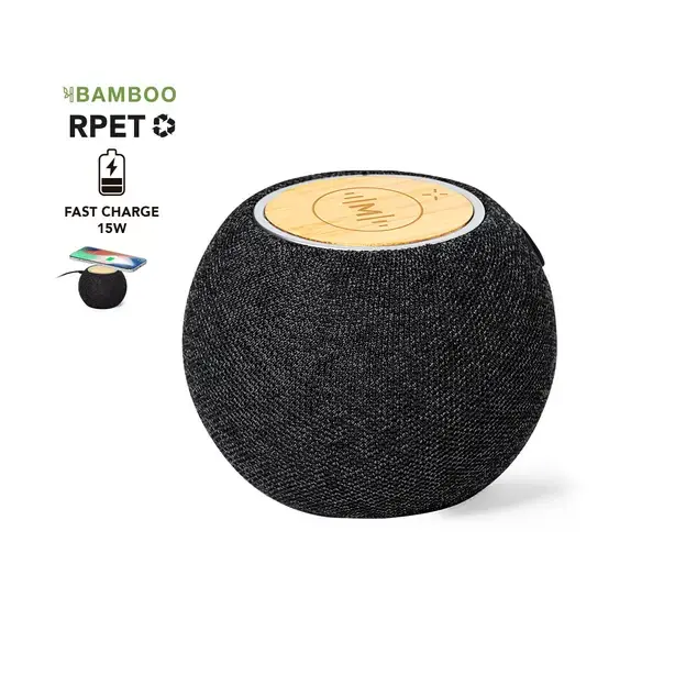 Ladegerät Lautsprecher Cedric - schwarz personalisierte Geschenke , 8 image