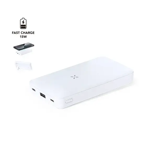 Power Bank Barry - weiß, Farbe: weiß personalisierte Geschenke , 10 image