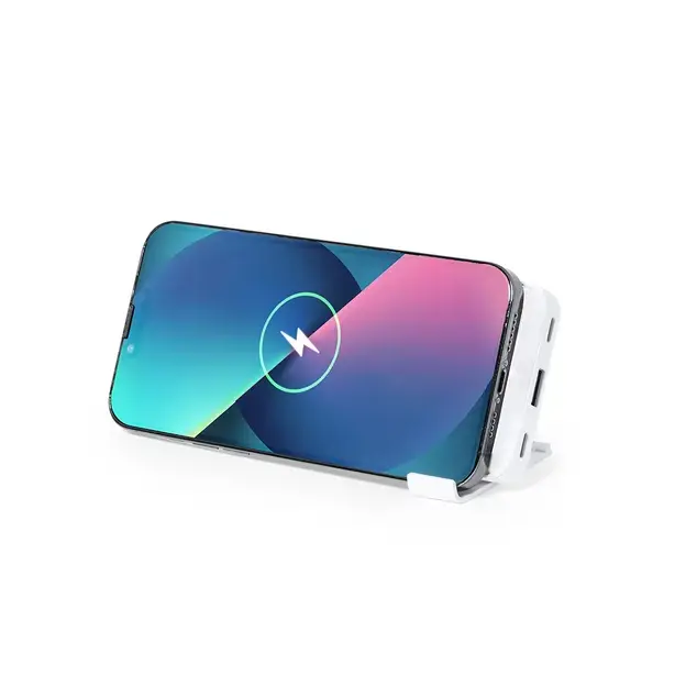 Power Bank Barry - weiß, Farbe: weiß personalisierte Geschenke , 6 image