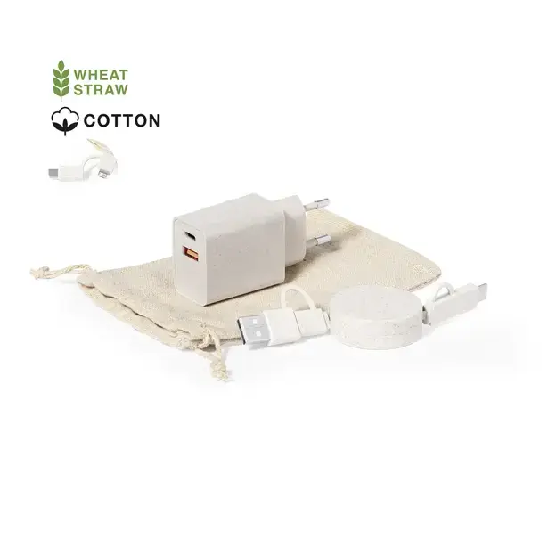 Ladegerät Set Pylot - naturfarben, Farbe: naturfarben personalisierte Geschenke , 8 image