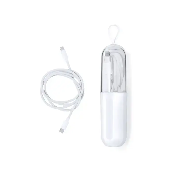 Ladegerätkabel Skot - weiß, Farbe: weiß personalisierte Geschenke 